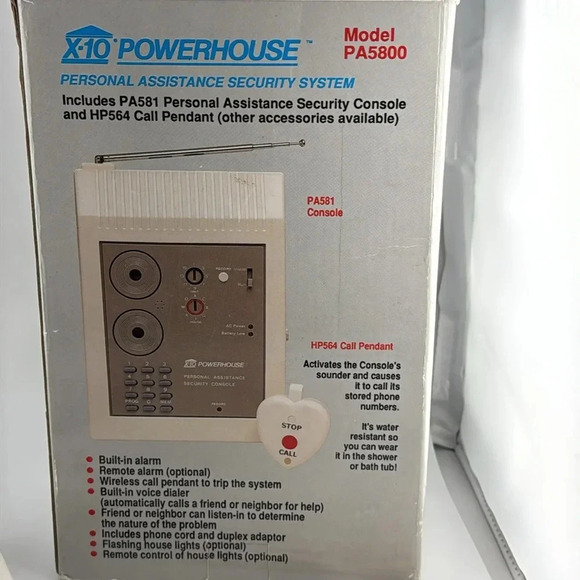💥POWERHOUSE personal assistance security system model pa5800 x10 w/original box - Picture 8 of 16
